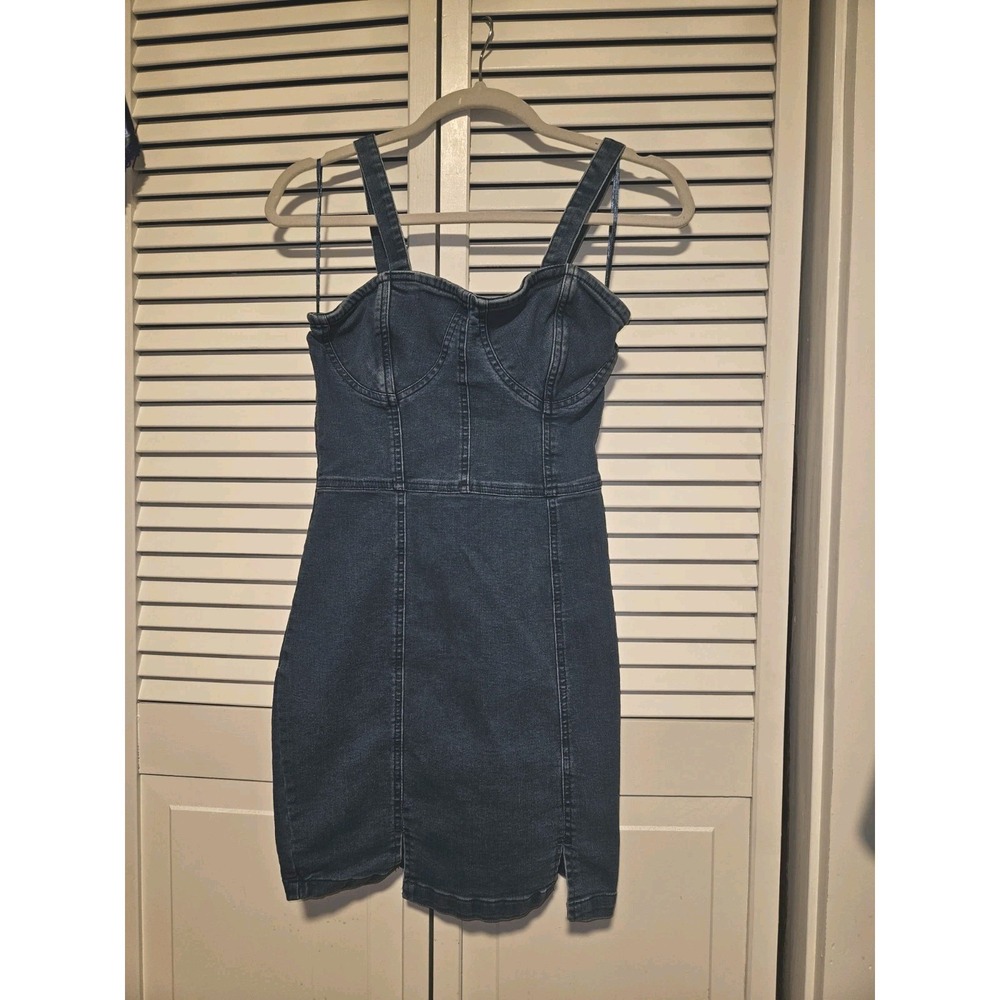Women's Denim Blue 7th&Hudson Mini Tank Bustier Dress Size M